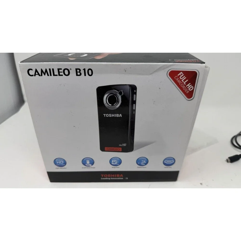 TOSHIBA Camileo B10 HD Pocket Camcorder 1080p 30fps Full HD - *Needs Battery*